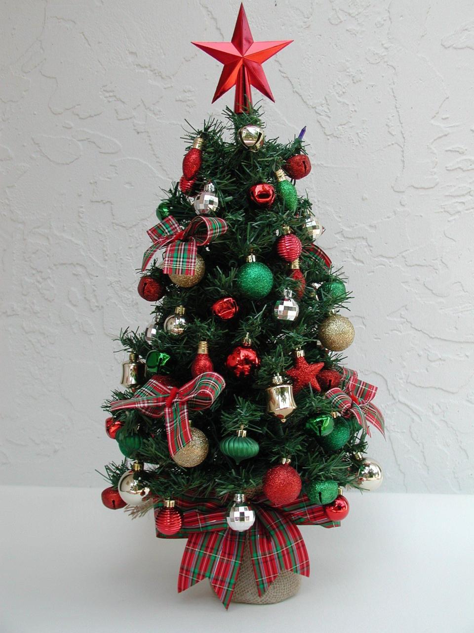 mini christmas tree decor Tabletop Christmas Tree, 3 FT Plus Tree, Fully Decorated Tree, Tree With Lights, 100 Clear