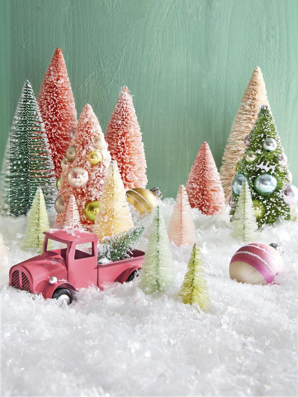 bottle brush christmas tree decor Beautiful Ways to Decorate With Bottle Brush Trees This Christmas