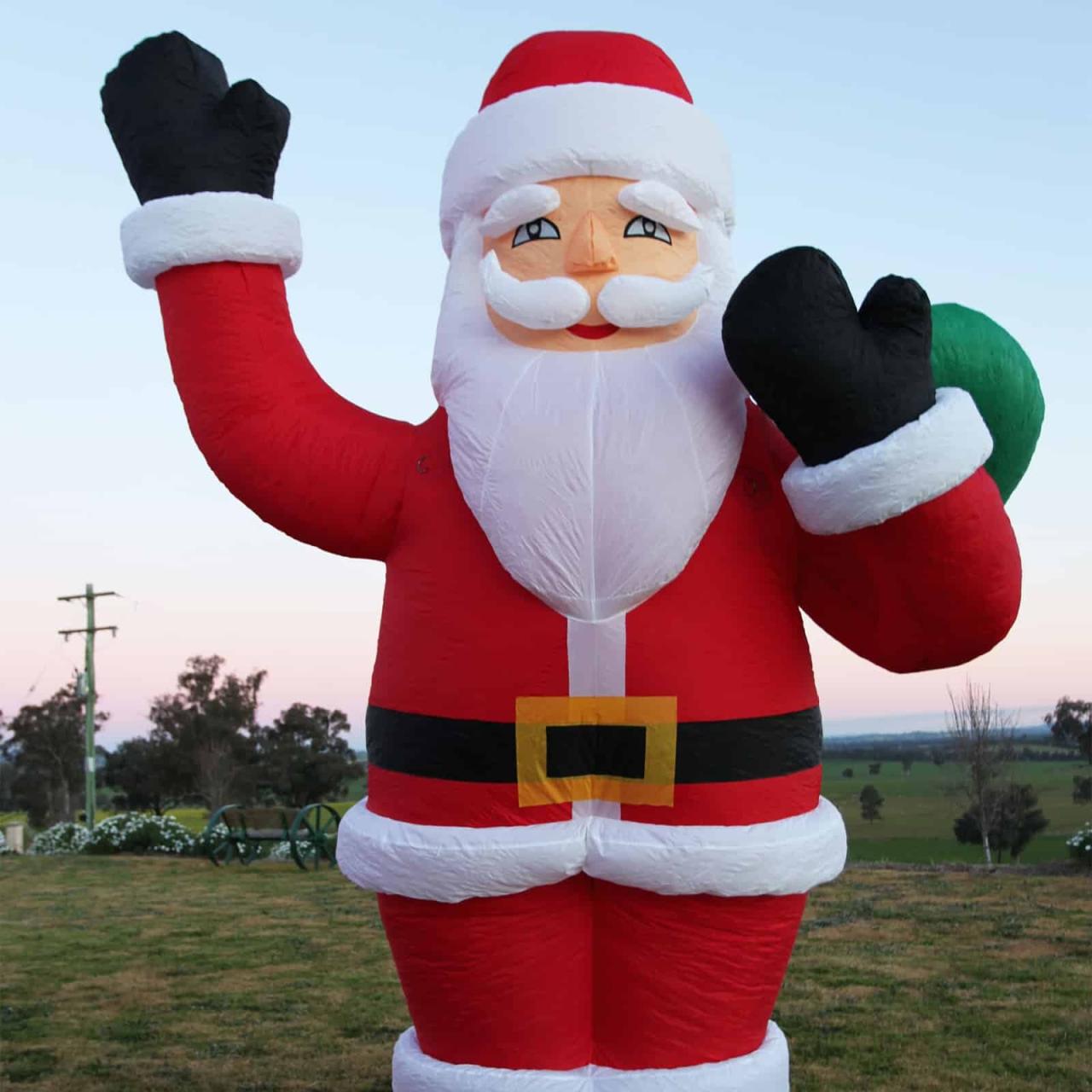 santa claus outdoor christmas decor 4M Giant Christmas Santa Claus Inflatable Outdoor Decoration Amazing Christmas