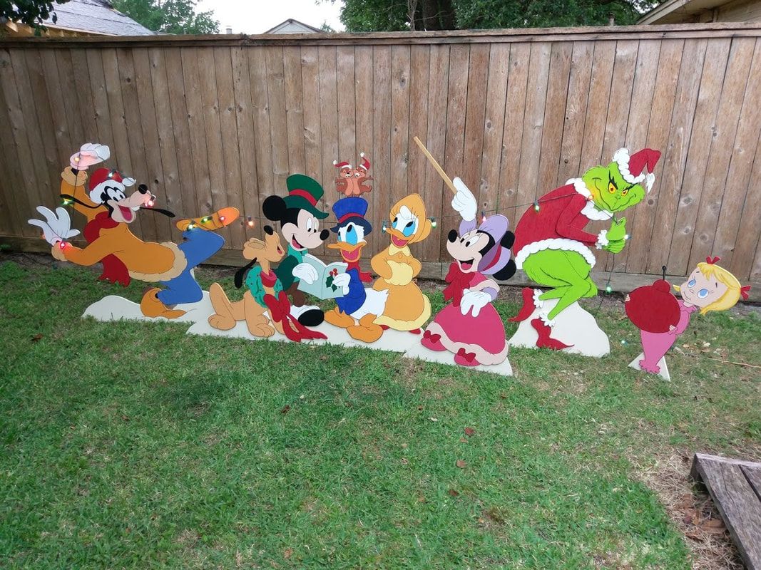 disney christmas decor outdoor Disney Christmas Yard Art Holiday Yard Art Made by ART DE YARD