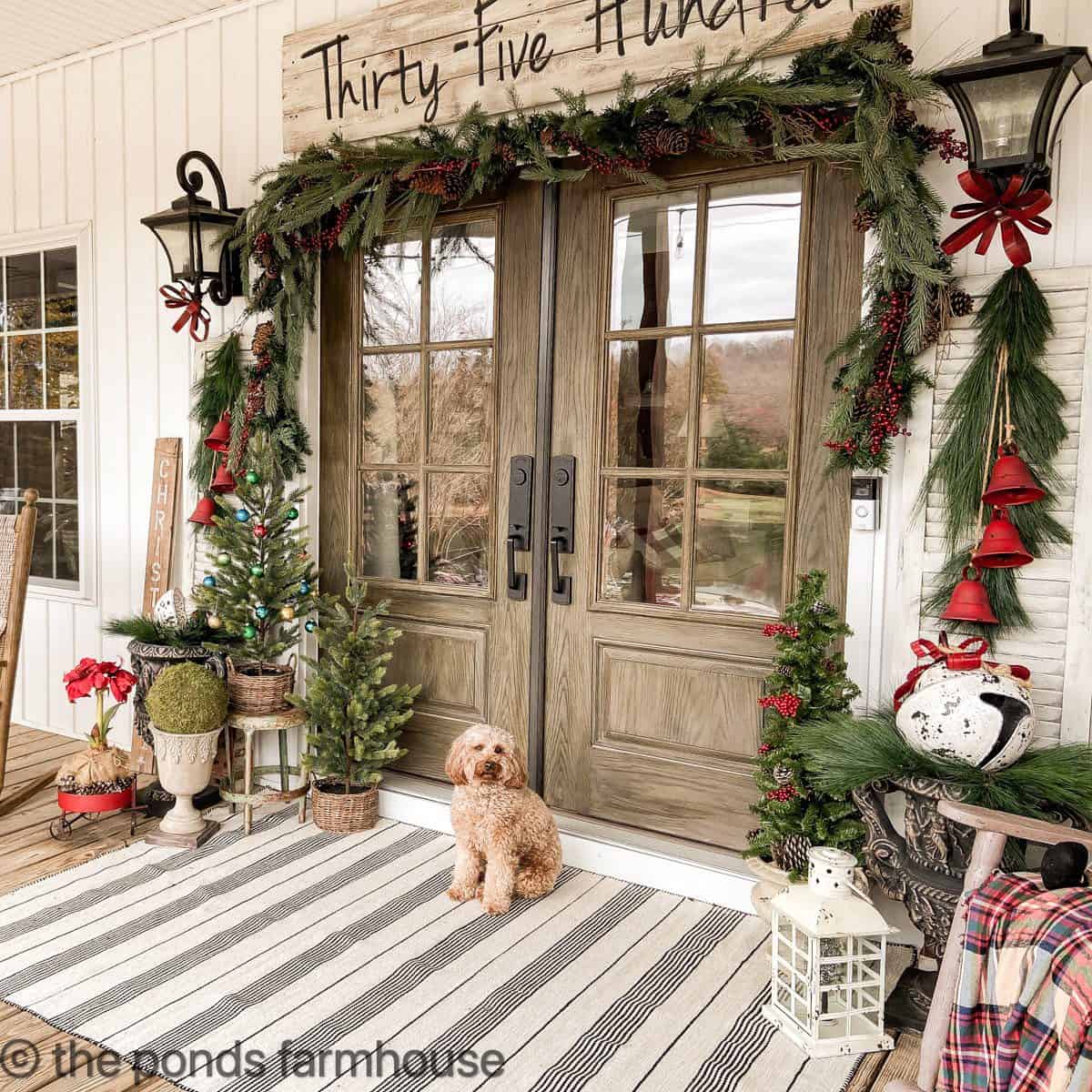 farmhouse porch christmas decor 5 Christmas Farmhouse Porch Ideas The Ponds Farmhouse