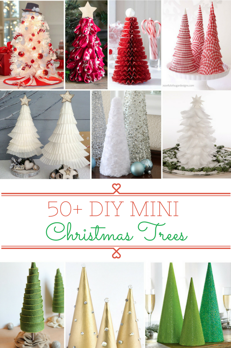 christmas decor mini trees 50 DIY Mini Christmas Trees Prudent Penny Pincher