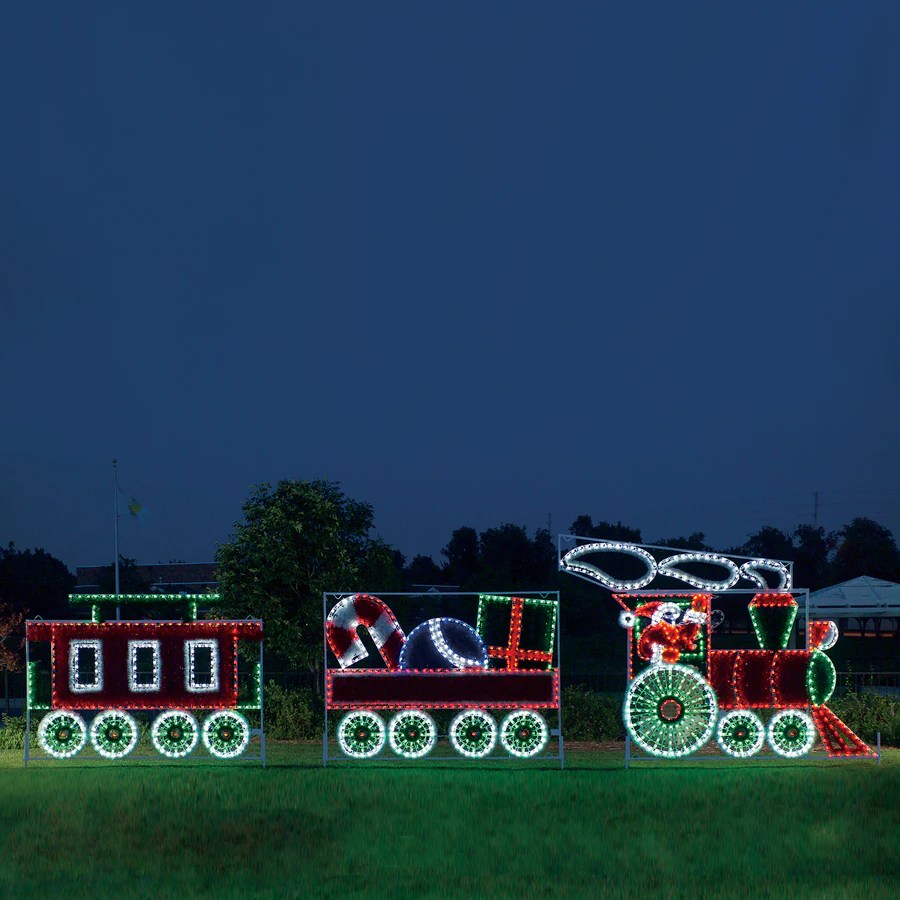 christmas decorations outdoor train Shop Holiday Lighting Specialists 10ft Animated Santa's Train Outdoor