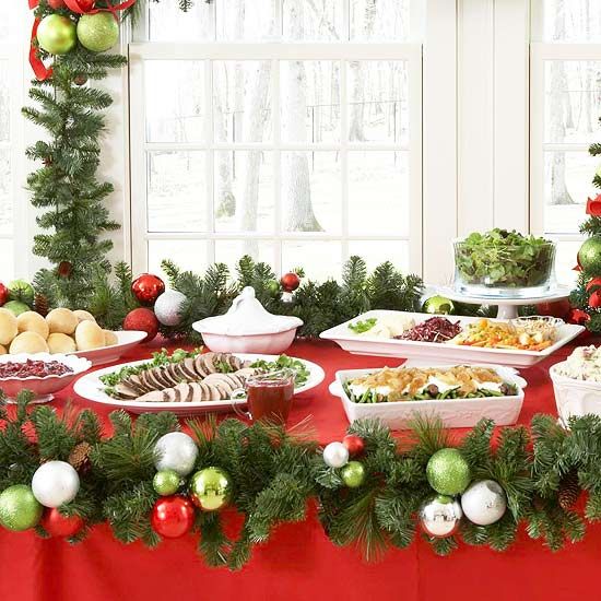 christmas buffet decor ideas Holiday Buffet Serving Ideas to Steal Christmas buffet, Christmas buffet table, Christmas