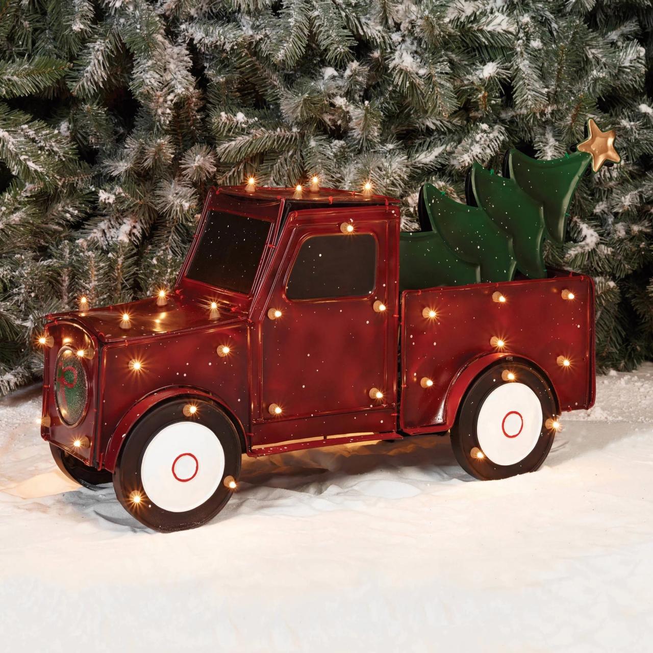 large red truck christmas decor Red Truck Outdoor Christmas Decor ubicaciondepersonas.cdmx.gob.mx