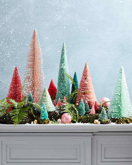 bottle brush christmas tree decor BOTTLE BRUSH TREESVintage Inspired Christmas ConfettiStyle