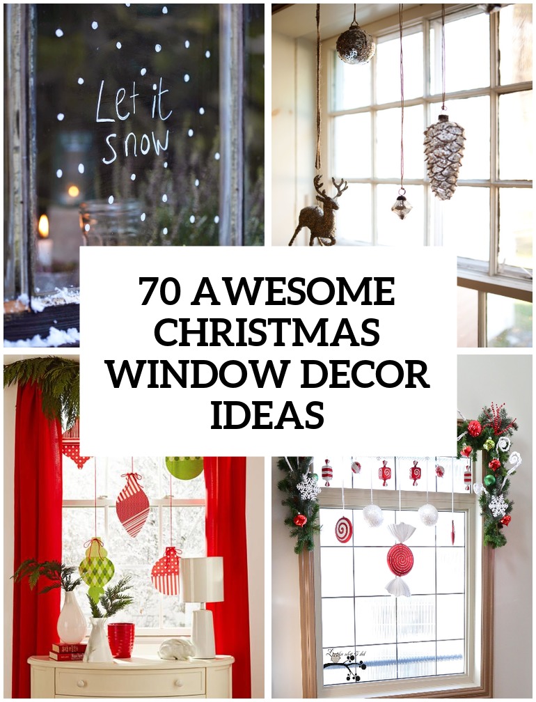 diy christmas window decor 70 Awesome Christmas Window Décor Ideas DigsDigs