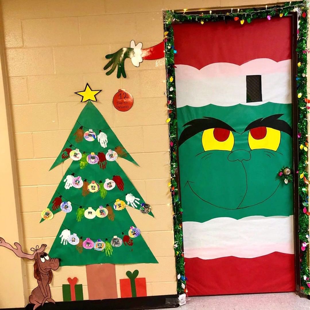 christmas decor for classroom door Christmas Decor Ideas Southern Living Door decorations classroom christmas, Christmas