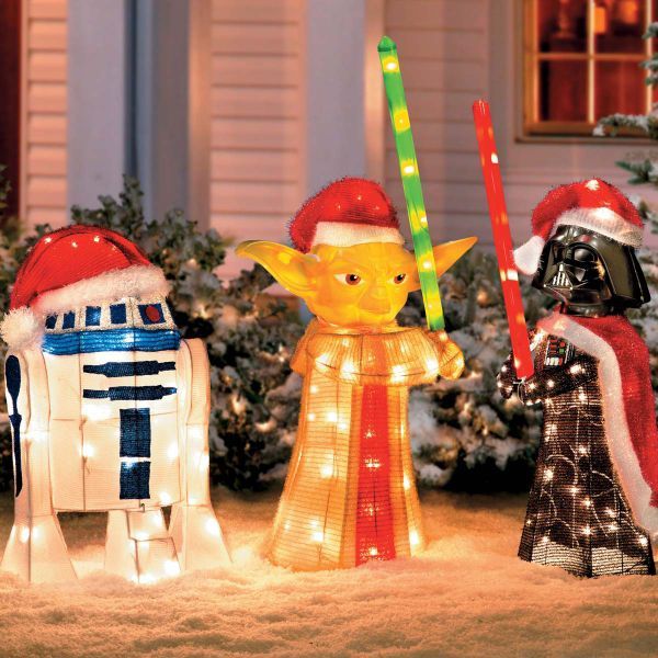 star wars christmas decor Star Wars Holiday Decor Outdoor christmas decorations, Star wars light, Star wars christmas