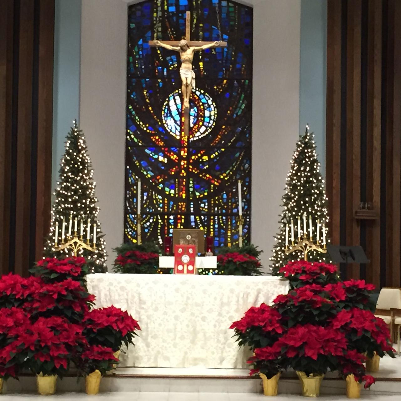 christmas decorations inside the church Pin by Brian Gondek on Christmas church decorations Church christmas