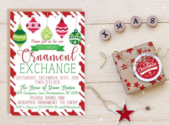 christmas ornament exchange ideas Ornament Exchange Invitation Ornament Exchange by TheSouthernAge Gift