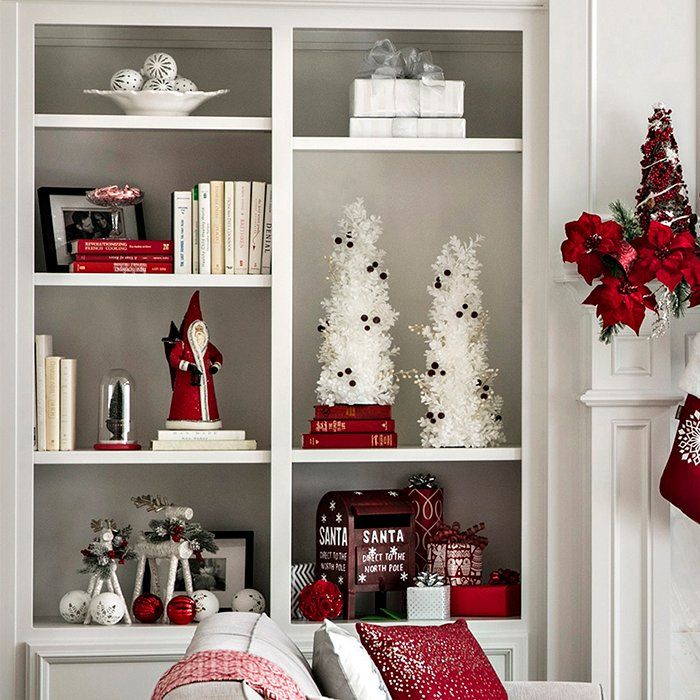 christmas decor for shelves 20+ Christmas Shelf Decorating Ideas The Urban Decor