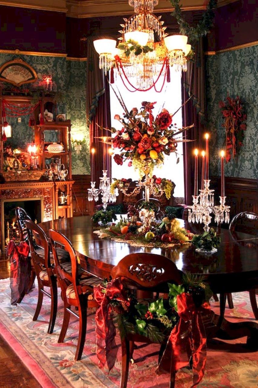 dining room christmas decor ideas Decorate Your Dining Room Table For Christmas HomeDecorish