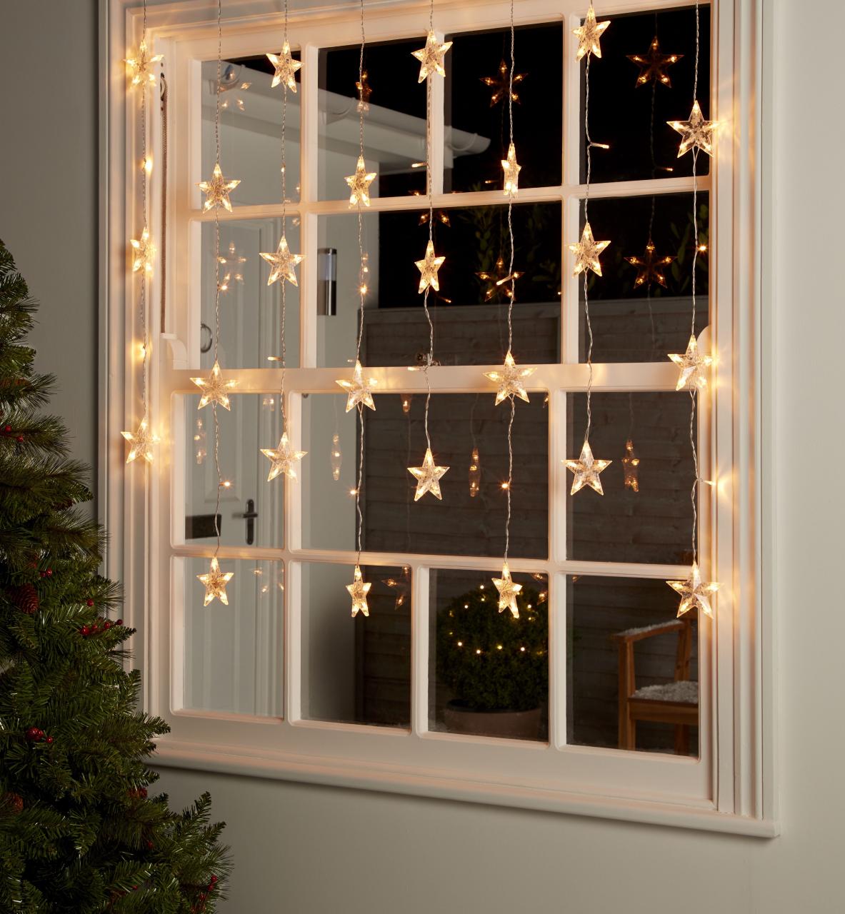 light up christmas decorations indoor Dress your windows to impress with our pretty LED Star Icicle Lights