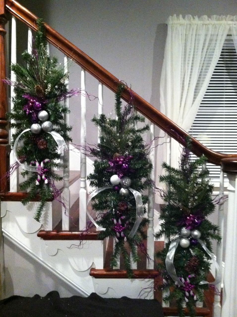 christmas decor for banister 20+ Decorating A Banister For Christmas Photos The Urban Decor