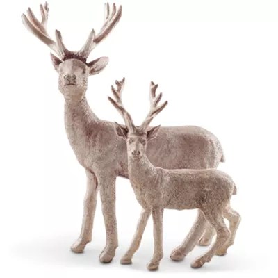 stag christmas decorations indoor Buy Pair of Standing Gold Christmas Stag Figurine Ornaments from our