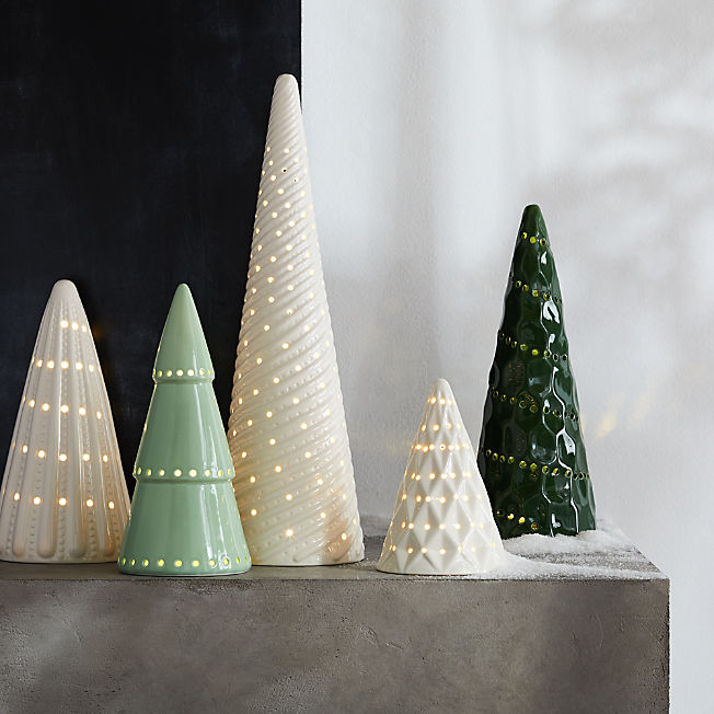 crate and barrel christmas decor All Christmas Home Decor Crate and Barrel Ceramic christmas trees, Ceramic christmas