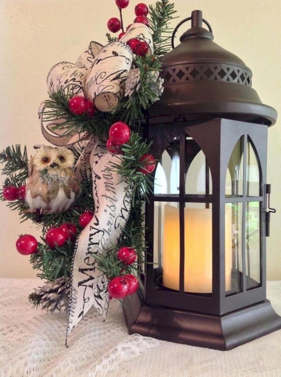 lantern decor ideas for christmas 20+ Decorate A Lantern For Christmas HomeDecorish