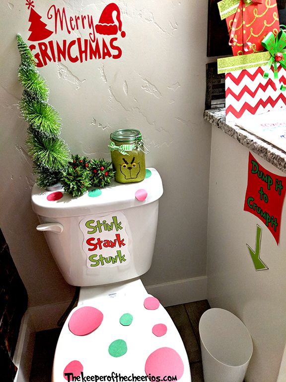 grinch christmas bathroom decor Grinch Bathroom Ideas The Keeper of the Cheerios in 2021 Christmas bathroom decor, Grinch