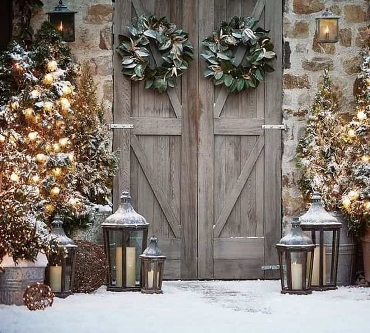 farmhouse christmas decor outdoor 30 Stunning Outdoor Christmas Decorations To Make The Season Bright