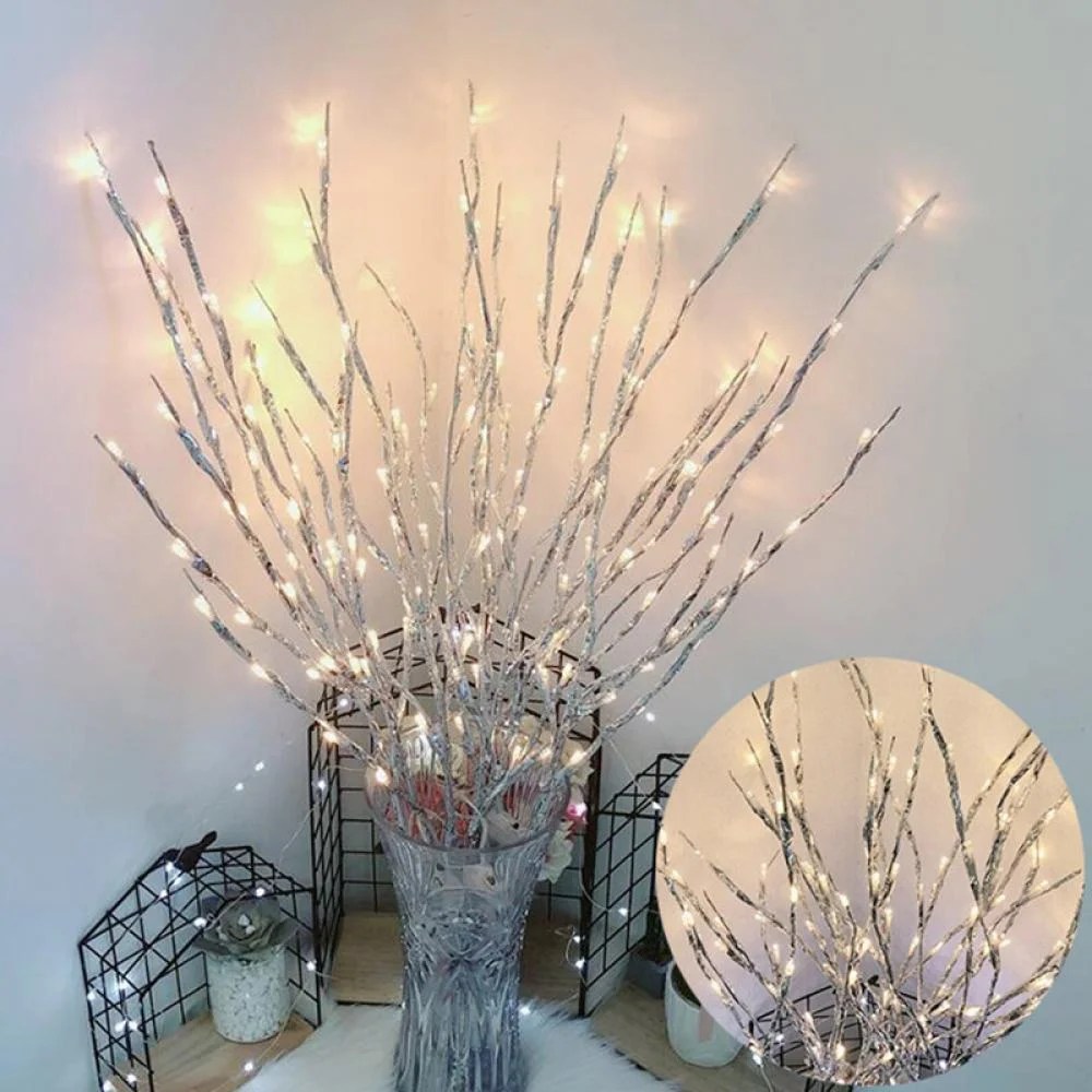 christmas decorations indoor clearance WINTER CLEARANCE! 20 Lights 5 Branches LED Simulation Tree Branch Light