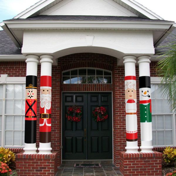 christmas decor for columns 20+ Christmas Decorations For A Front Porch Columns The Urban Decor