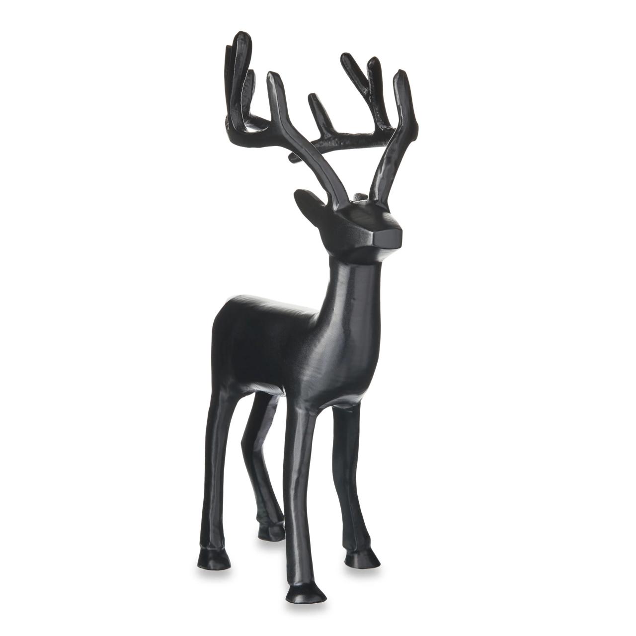 black reindeer christmas decor Holiday Time Black Metal Reindeer Tabletop Christmas Decoration, 13"