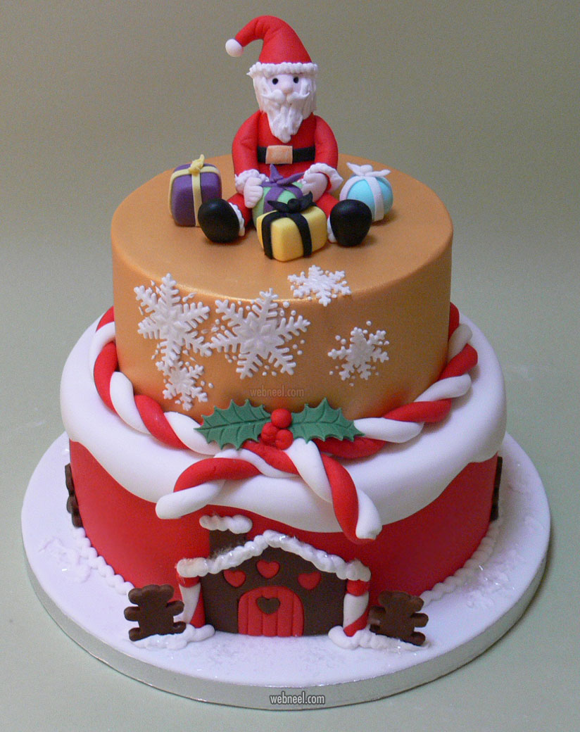 christmas decoration cake ideas 40 Beautiful Christmas Cake Decoration Ideas from top designers