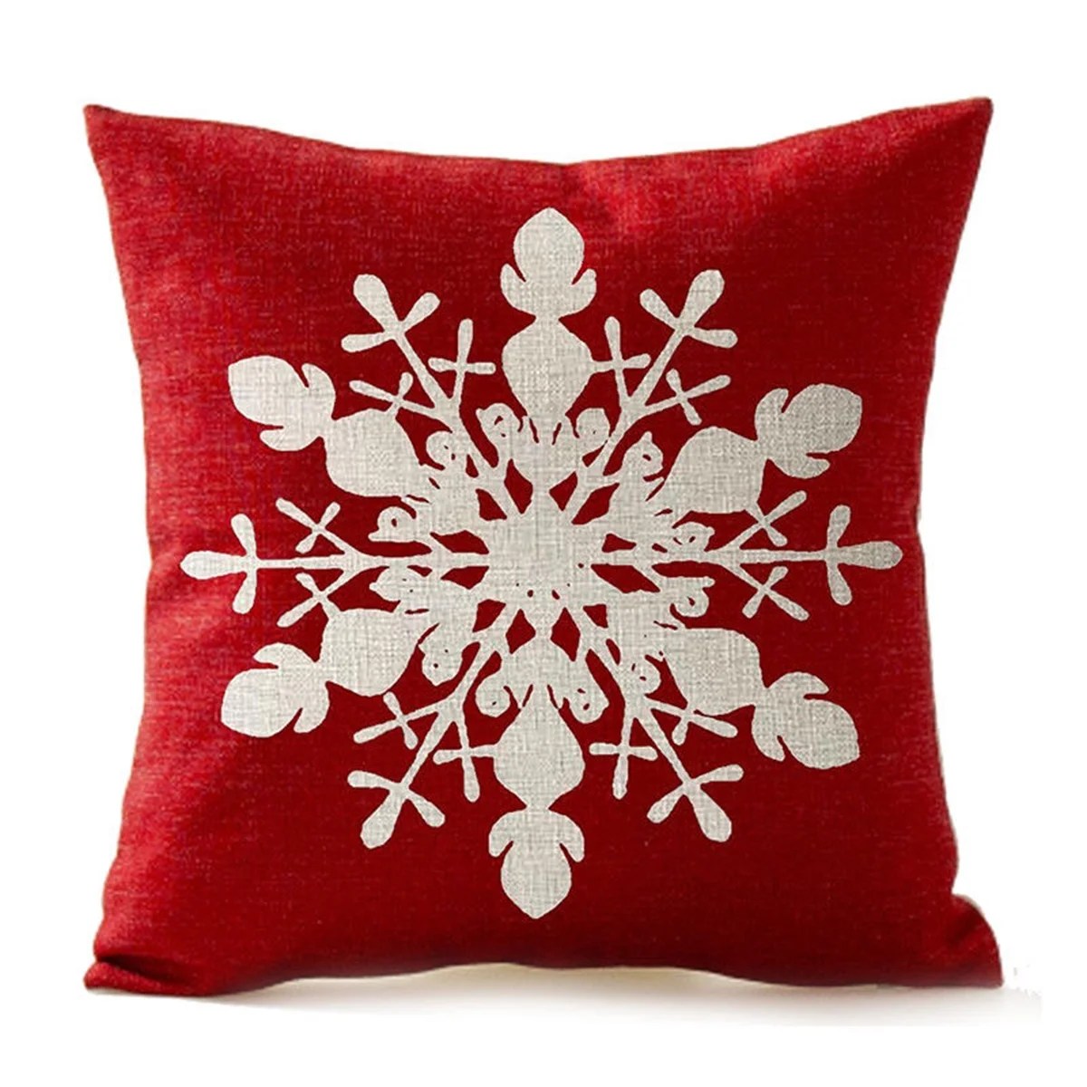 christmas decor throw pillows Merry Christmas Snowflake Throw Pillow Cover Cushion Case Cotton Linen Material Decorative 18