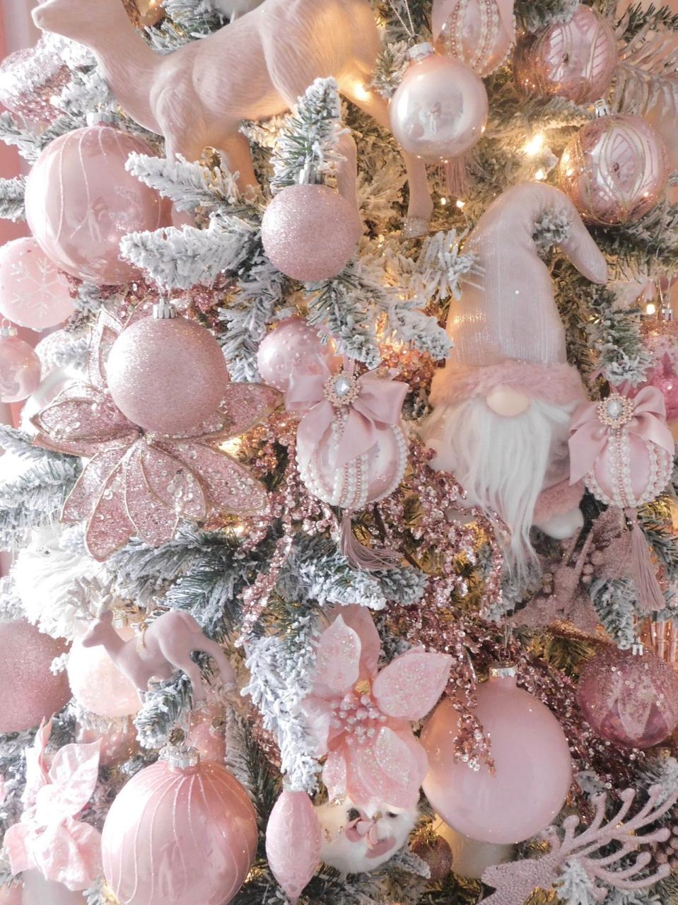 pink christmas tree decor Christmas Tree Reveal! Pink christmas tree decorations, Pink christmas tree, Pink christmas