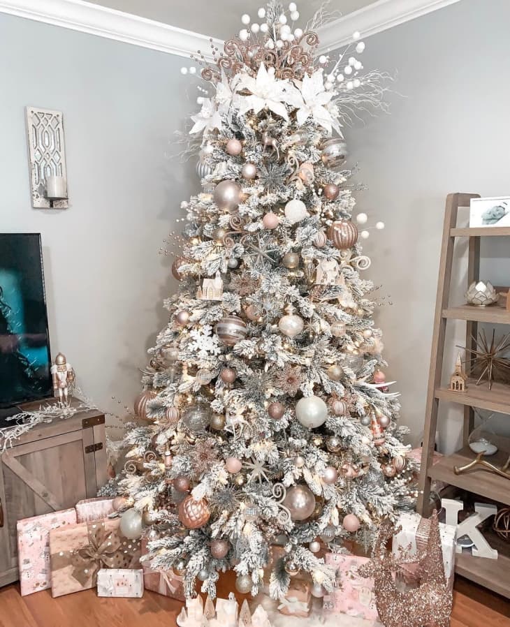 rose gold christmas decor 7 Rose Gold Christmas Trees and Where to Buy Apartment Therapy