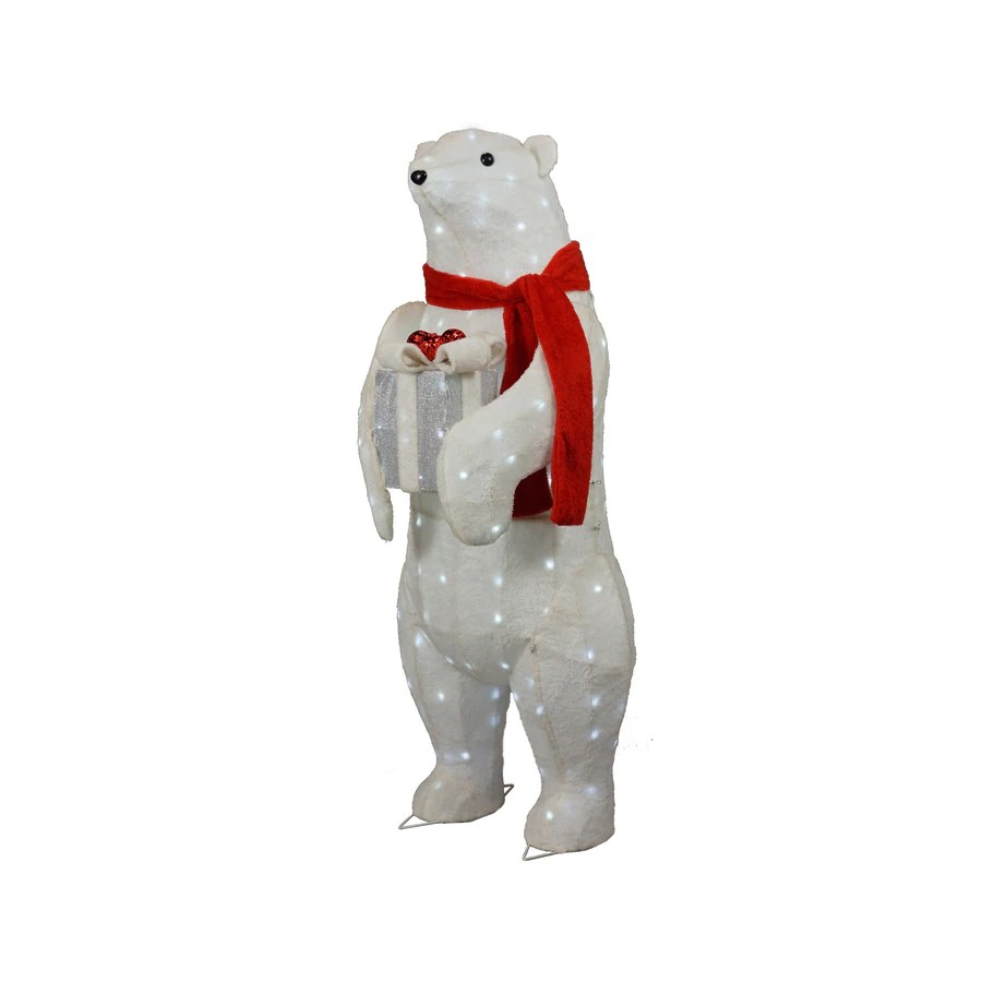 polar bear outdoor christmas decor Freestanding Polar bear Outdoor Christmas Decorations at