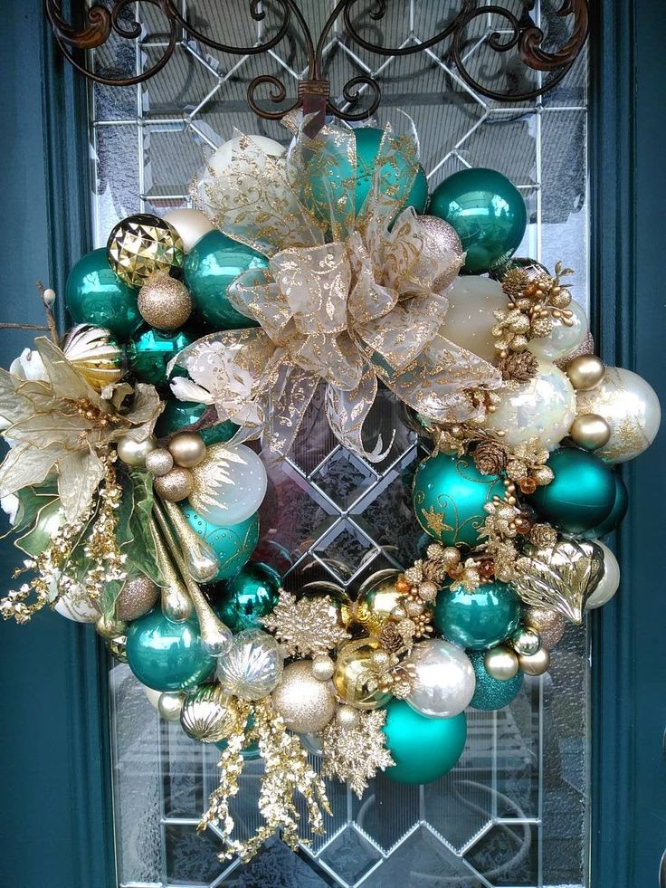 emerald green christmas decor Emerald Green Christmashandmade Christmas Bulb Home Decor Etsy Gold christmas decorations