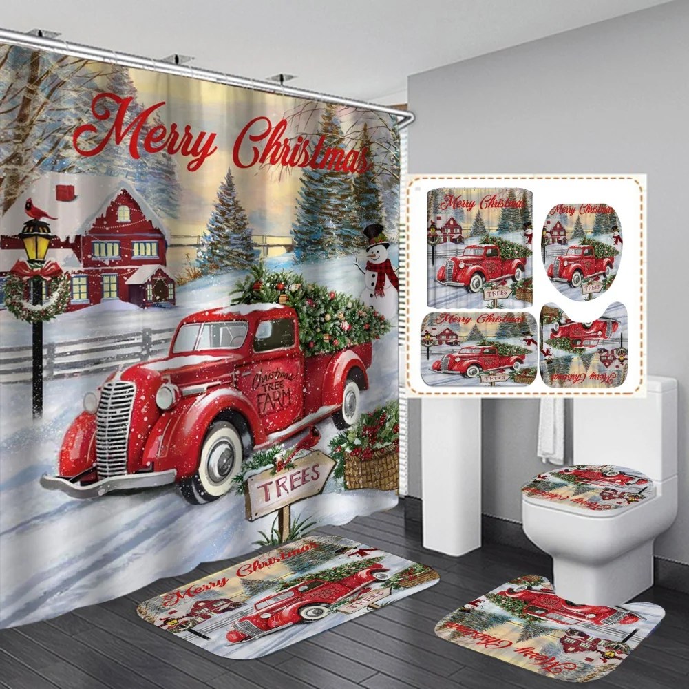 christmas bathroom decor walmart Christmas Bathroom Sets Decorations, Christmas Bathroom Sets Decor Merry Christmas Theme Shower