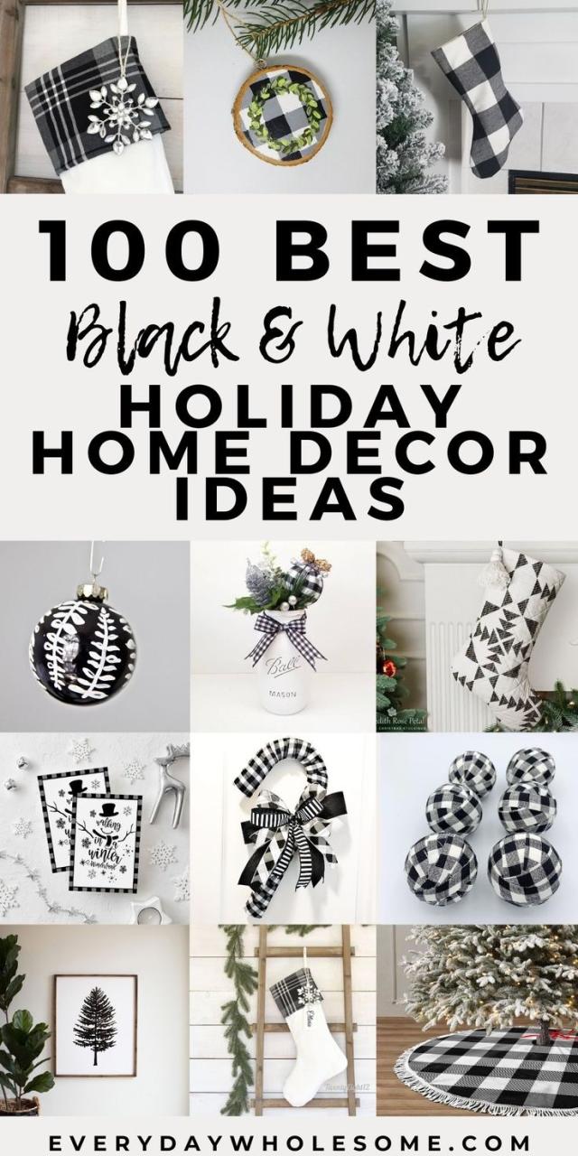 black and white buffalo plaid christmas decor 100 Best Black & White Buffalo Plaid Christmas Decorations Plaid christmas decor, Buffalo