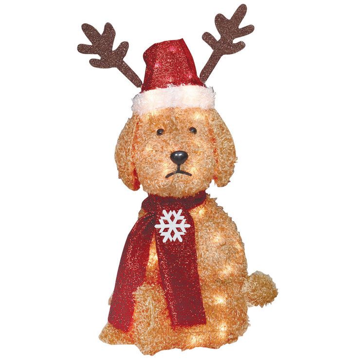 golden doodle christmas decor 27 in. FLUFFY GOLDENDOODLE DOG (With images) Christmas lights, Holiday decor, Christmas ornaments