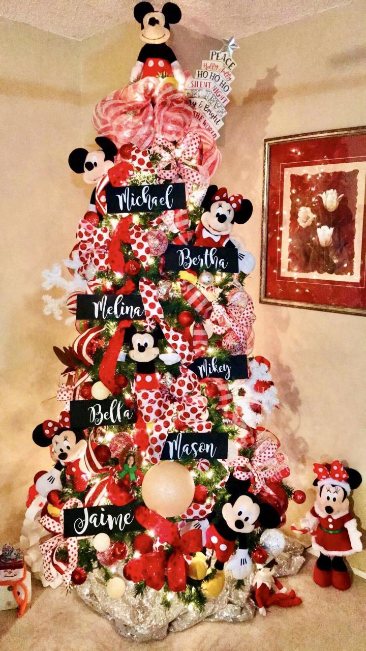 mickey mouse christmas decor Mickey Mouse Christmas Tree Decoration Christmas Eve 2021