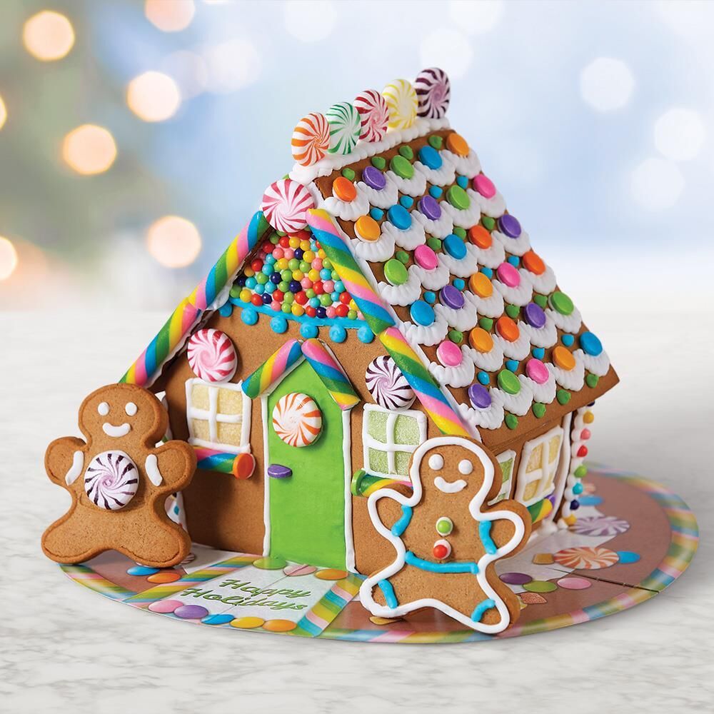 christmas decor gingerbread house Holiday Bright Gingerbread House 1 Recipe Gingerbread house decorations, Easter gingerbread