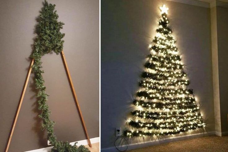 christmas tree wall decor DIY Christmas Tree Wall Decoration