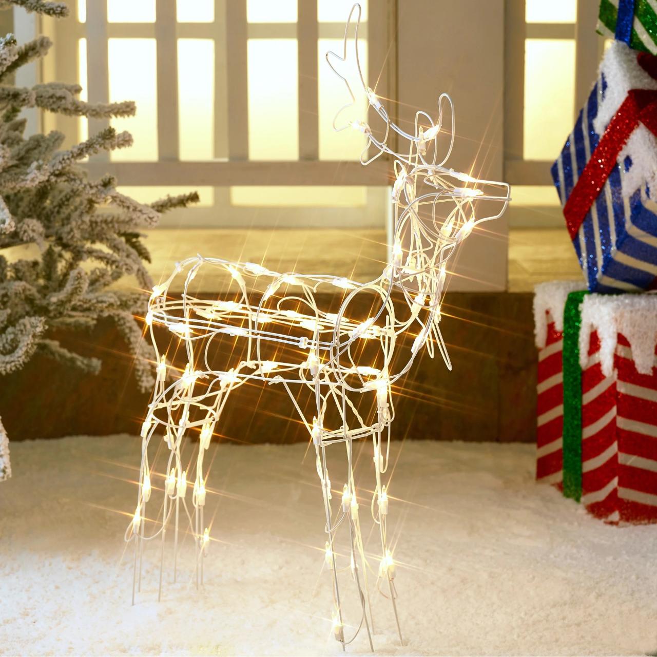 christmas deer decor outdoor Christmas Deer Yard Decor Light Up Xmas Decoration Indoor Outdoor Lawn Buck 764878694258 eBay