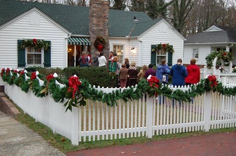 christmas decor for fence 49 Christmas Fence Ideas christmas, christmas decorations, outdoor