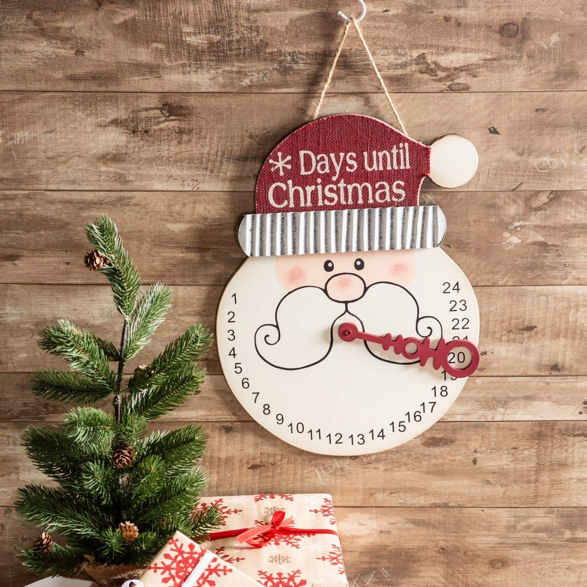 days until christmas decor ad The kids will love counting down to Christmas with this cute Santa