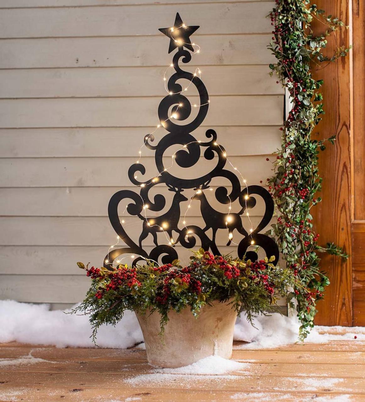 metal christmas yard decor 30 Wonderful Outdoor Metal Christmas Trees Home, Family, Style and