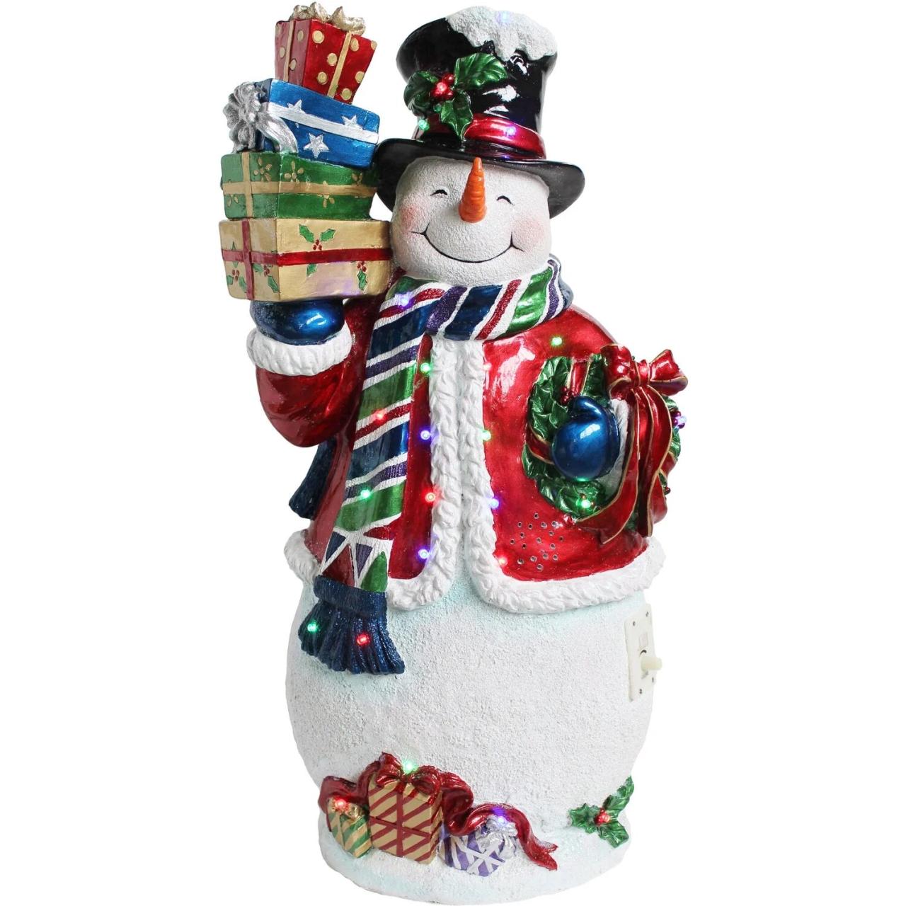 christmas snowman decorations indoor Fraser Hill Farm Indoor/Covered Outdoor Christmas Decorations, 2Ft