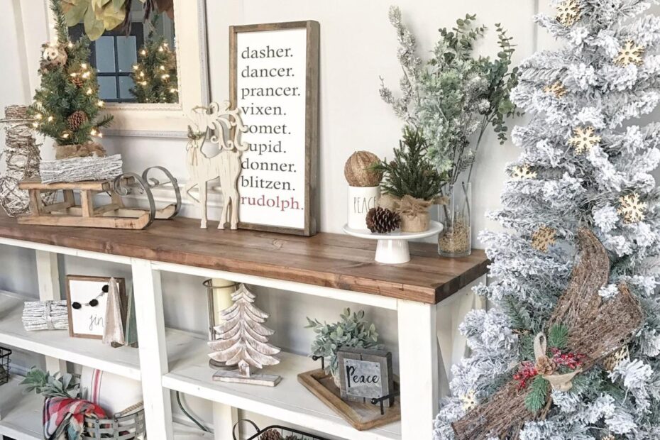 christmas console table decor 20+ Christmas Console Table Decor The Urban Decor