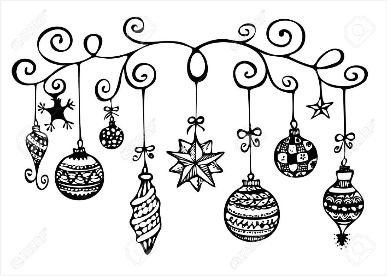 christmas decor black and white 41 Beautiful Black and White Christmas Decor Ideas HomEnthusiastic Christmas doodles