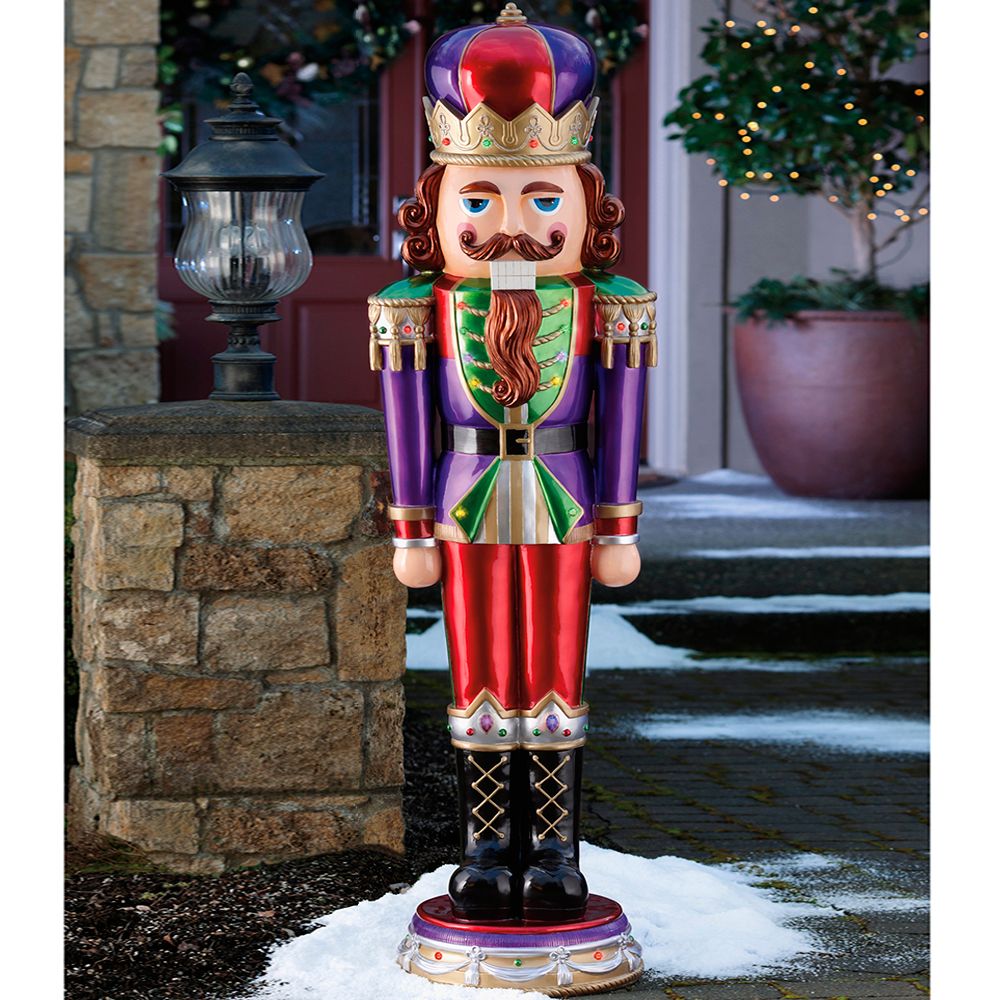 christmas decorations outdoor nutcracker 6ft (1.9m) Indoor/Outdoor Polyresin Christmas Nutcracker with 32