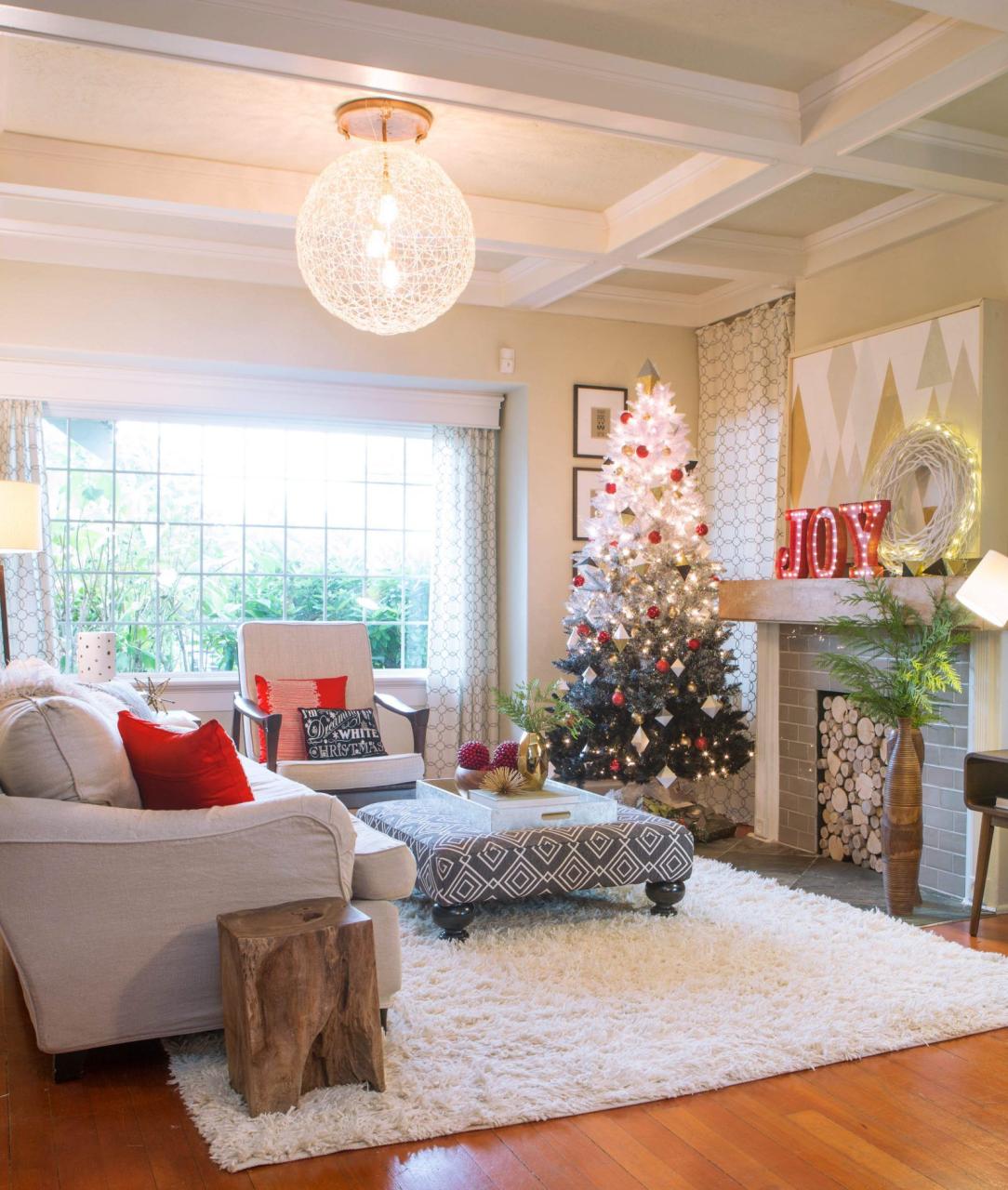 mid mod christmas decor Modern Christmas Living Room Tips And Ideas For A Festive Home