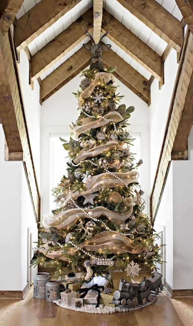 farmhouse christmas tree decor 50 Best Farmhouse Christmas Tree Ideas Elegant christmas trees, Christmas tree design