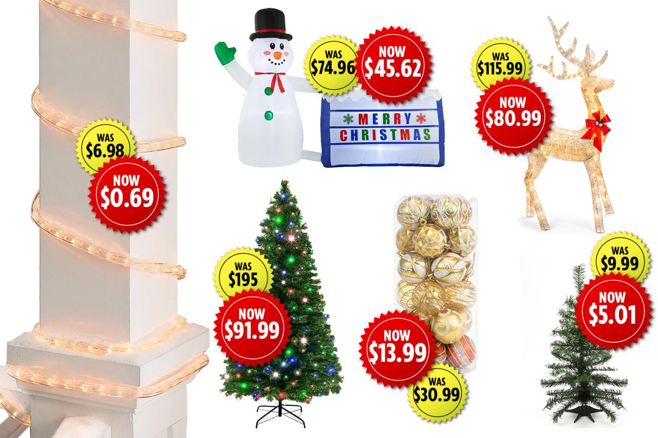 christmas decoration tree sale Walmart has a clearance sale on holiday decorations and trees and